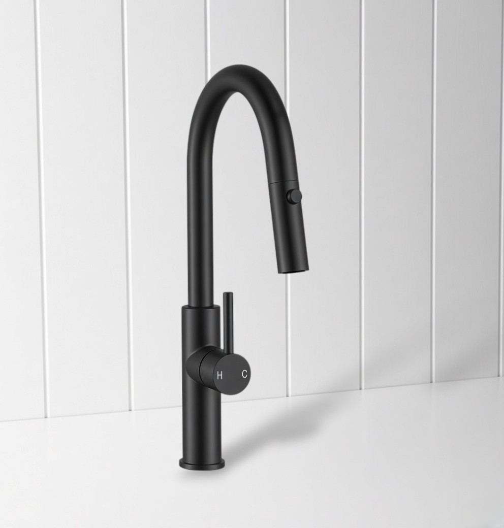 Pull Out Kitchen Mixer Matte Black