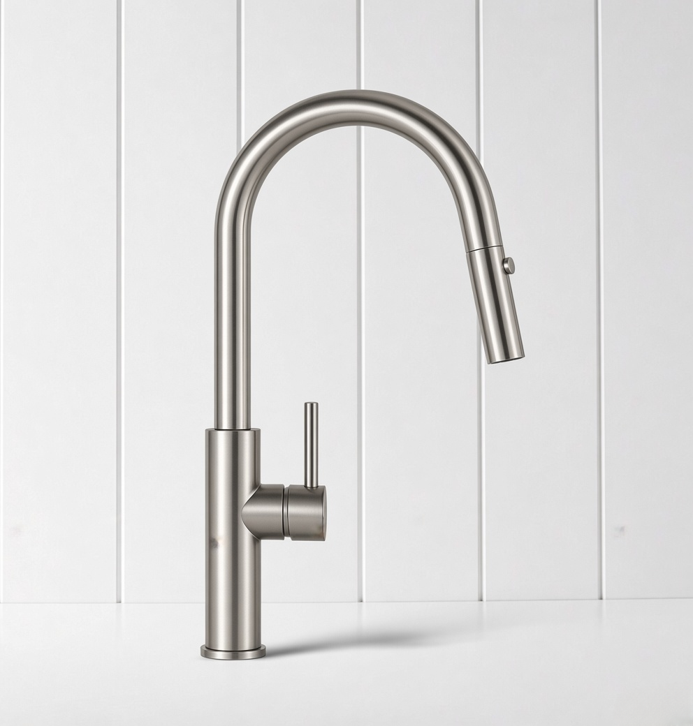 Pull Out Kitchen Mixer Brushed Nickel