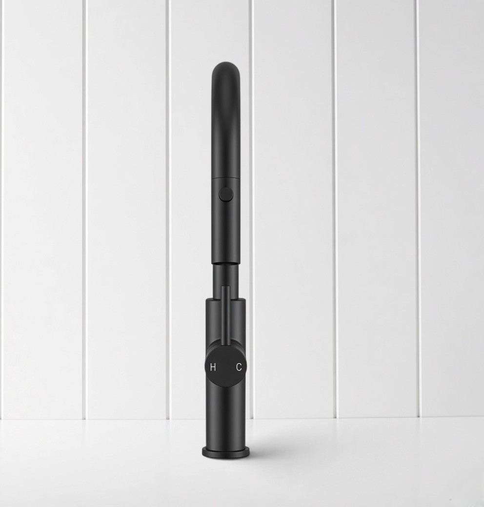 Pull Out Kitchen Mixer Matte Black