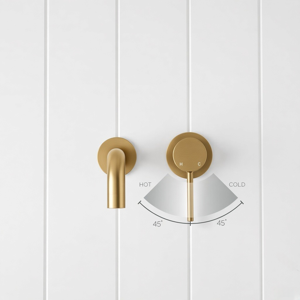 Wall Mixer Brushed Gold