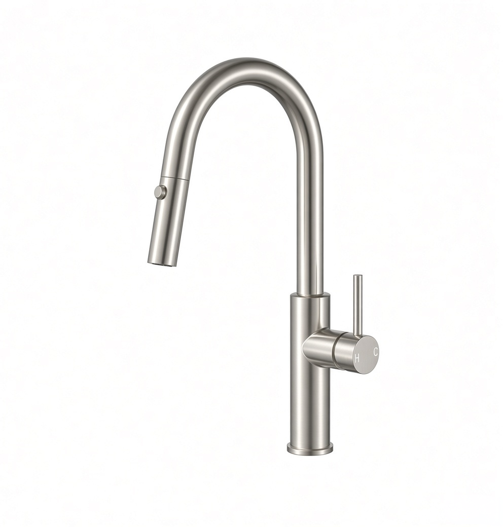 Pull Out Kitchen Mixer Brushed Nickel