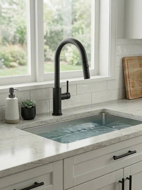 Pull Out Kitchen Mixer Matte Black