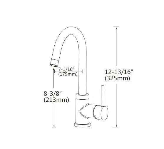 Round Kitchen Mixer Matte Black