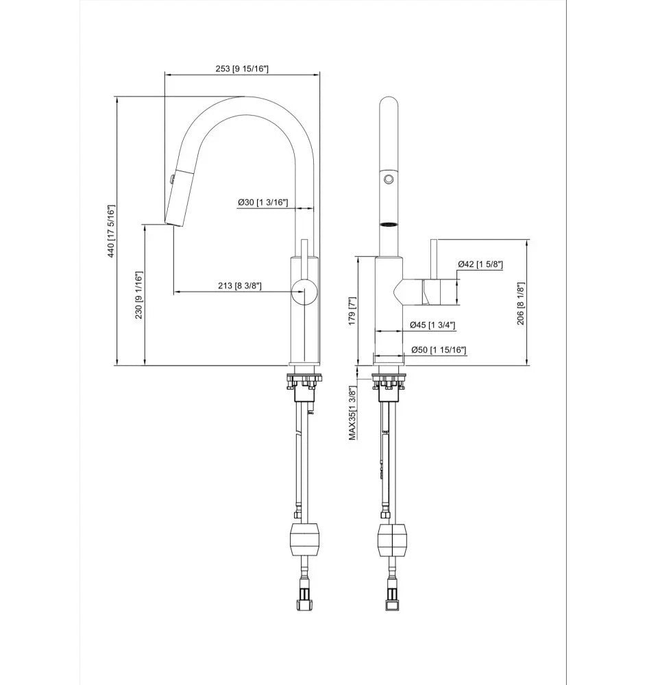 Pull Out Kitchen Mixer Matte Black