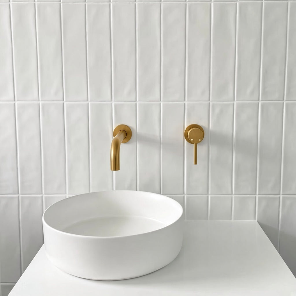 Wall Mixer Brushed Gold
